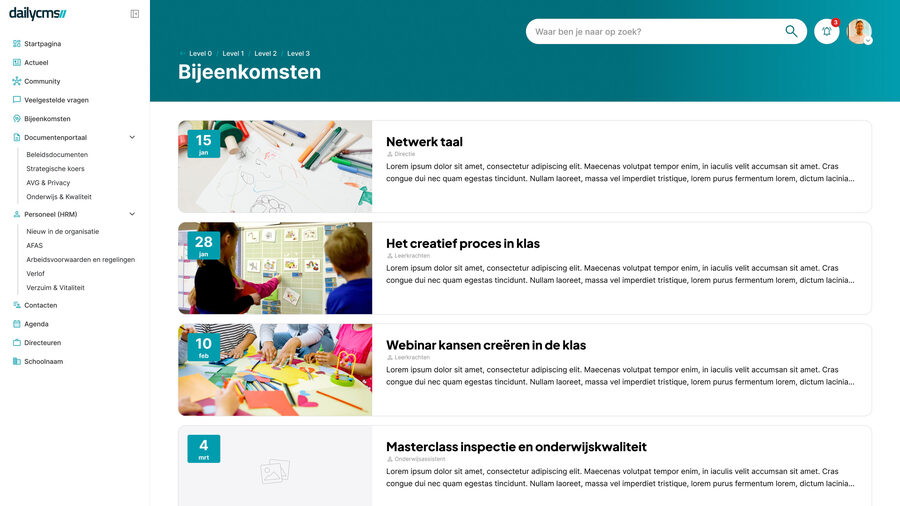 intranet bijeenkomsten