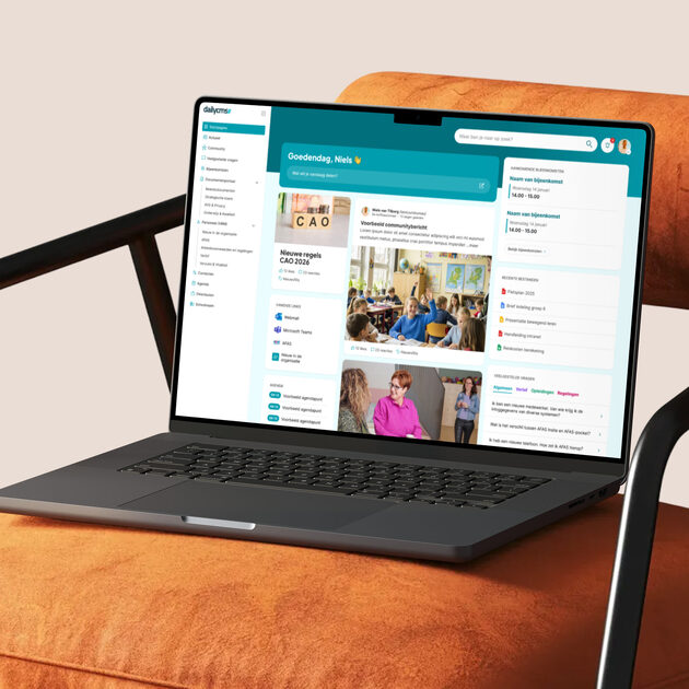 orange chair with intranet