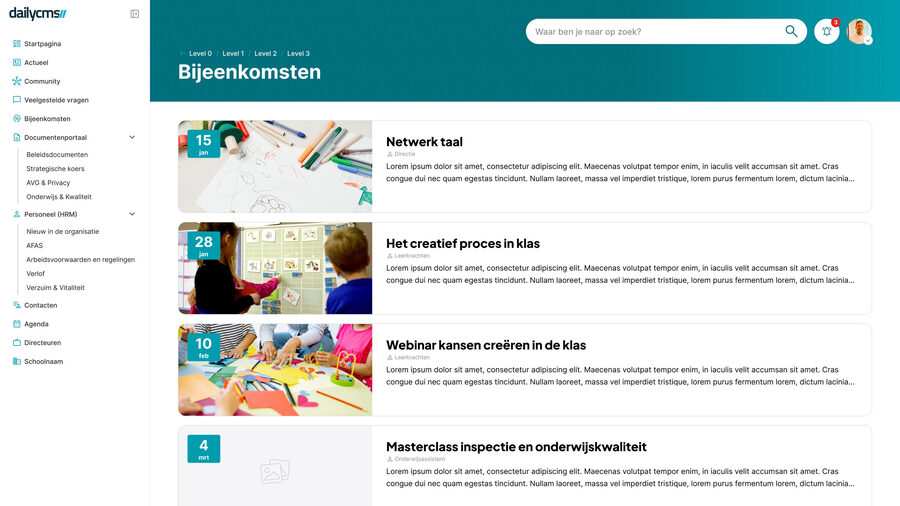 intranet bijeenkomsten