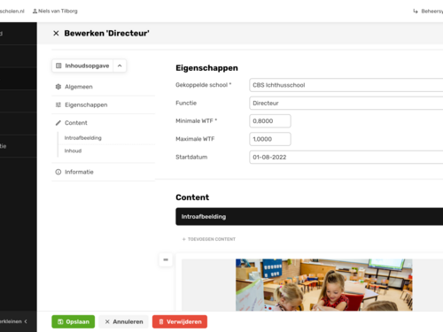 Bewerken van pagina eigenschappen
