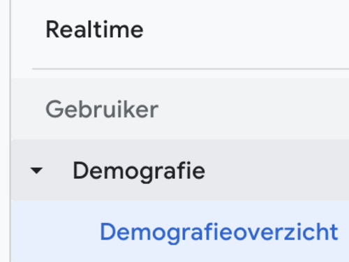 Gebruikerslocaties menu